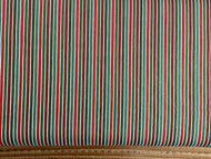 makower jolly st nick christmas metallic pin stripe green gold red cotton fabric shack malmesbury