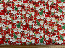 makower jolly st nick christmas metallic santa father christmas red white cotton fabric shack malmesbury