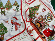 makower jolly st nick christmas metallic santa gifts advent calendar stocking panel cotton fabric shack malmesbury 2