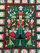 makower nutcracker christmas cotton fabric advent panel green pocket shack malmesbury