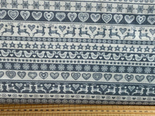 makower scandi 23 christmas cotton fabric shack malmesbury stag snowflake dove holly tree stripes grey