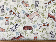 mans best friend dog puppy pup christmas holiday winter foliage white bow tie cotton fabric shack malmesbury