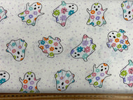 me and my sister designs moda fabboolous halloween ghost white cotton fabric shack malmesbury