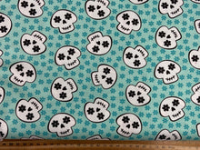 me and my sister designs moda fabboolous halloween sugar skull aqua cotton fabric shack malmesbury