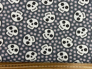 me and my sister designs moda fabboolous halloween sugar skull grey cotton fabric shack malmesbury