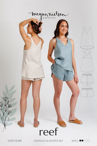 megan neilson dressmaking sewing pattern reef camisole and shorts set fabric shack malmesbury