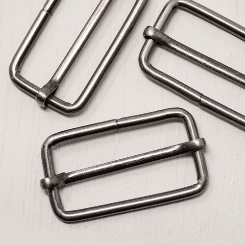metal strap slider bag making 38mm gun metal black fabric shack malmesbury ms38-as