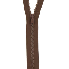 milward chunky plastic open end zip 35cm 14 inch mid brown fabric shack malmesbury 200_035_160