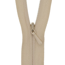 milward concealed invisible closed coil zip fabric shack malmesbury biscuit 153 25cm 10 inches 118_025_153
