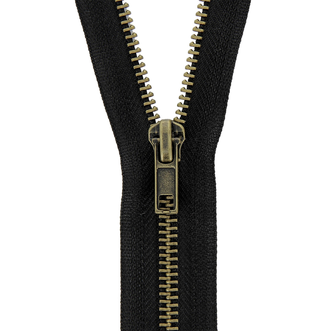milward brass jacket open zip zipper 90cm 35 inch black fabric shack malmesbury 320_90_172