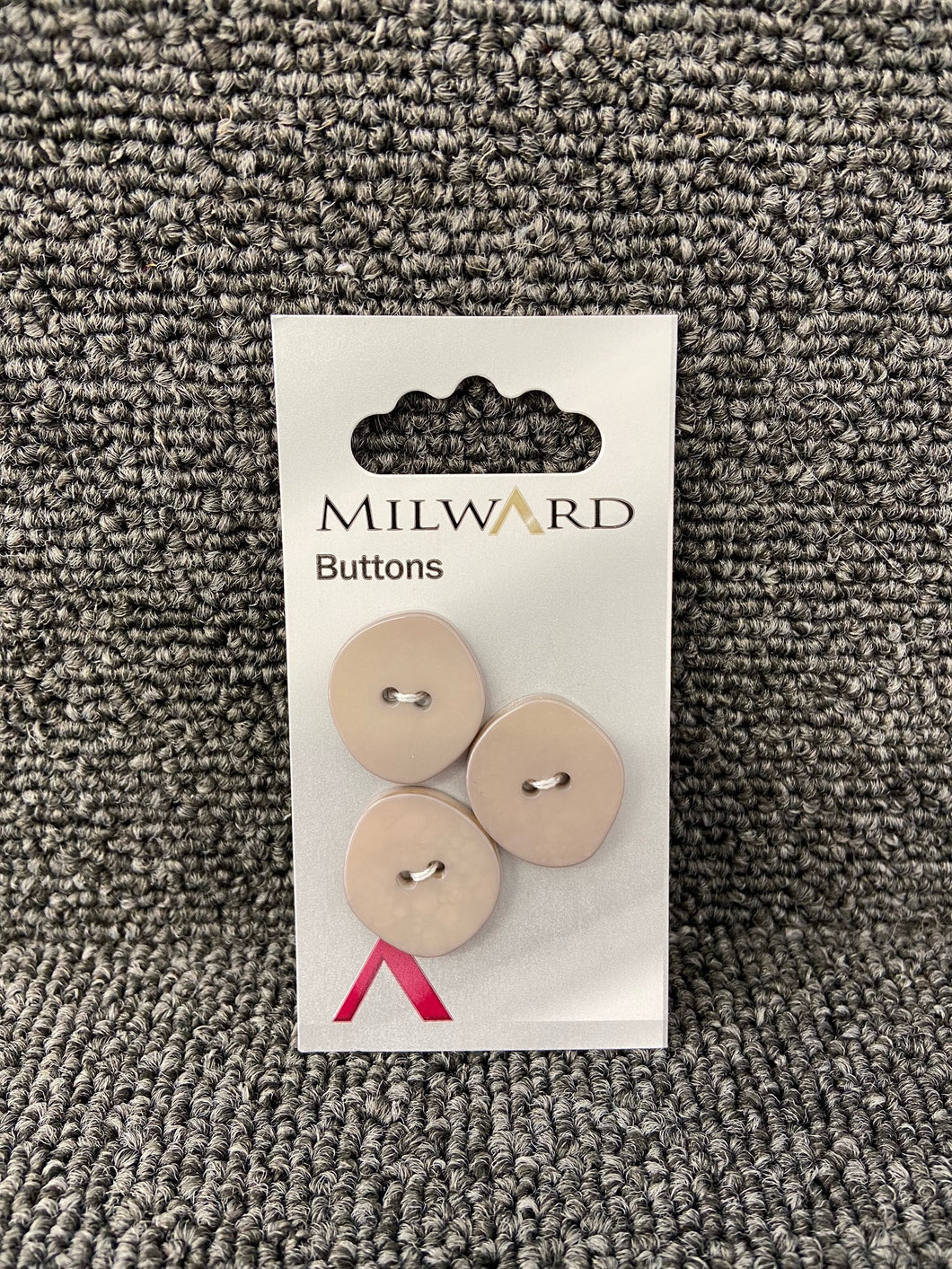 milward button buttons Natural Oval Two Hole 22mm Pack of 3 Code E 01231