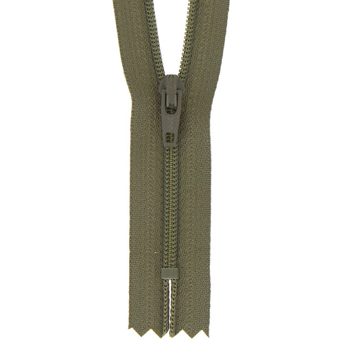 milward closed dress skirt zip nylon khaki 150 30cm 12 inches 100_30_150
