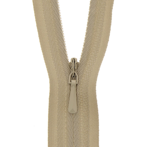 milward concealed invisible closed coil zip fabric shack malmesbury fawn 156 25cm 10 inches 118_025_156