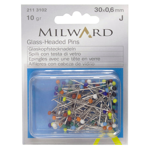milward glass head headed pins fabric shack malmesbury 2113102