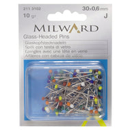 milward glass head headed pins fabric shack malmesbury 2113102