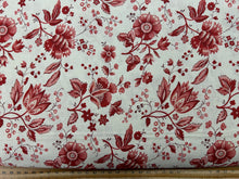 moda french general joie de vivre flowers floral red natural cream 8211 cotton fabric shack malmesbury