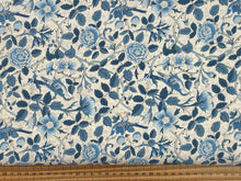 moda french general sacre bleu blue flowers floral bird ditsy indigo pearl french blue fabric shack malmesbury 7212