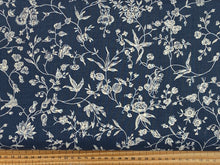 moda french general sacre bleu blue flowers floral bird ditsy indigo pearl french blue fabric shack malmesbury 7318
