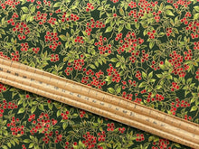 moda merry manor christmas metallic holly evergreen green cotton fabric shack malmesbury