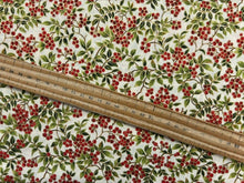 moda merry manor christmas metallic holly red cotton fabric shack malmesbury