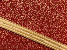 moda merry manor christmas metallic scroll red cotton fabric shack malmesbury