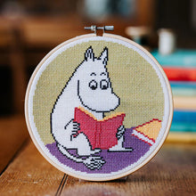 moomin cross stitch moomintroll reading crafty kit company fabric shack malmesbury