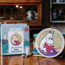 moomin cross stitch moomintroll reading crafty kit company fabric shack malmesbury box pic