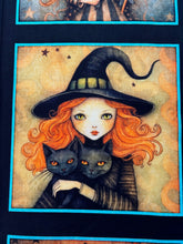 Witchypoo For QT Fabrics 16 Block Cotton Fabric Panel Halloween Goth Haunted