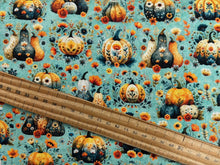 morris creative group qt fabrics harvest hollow fabric shack malmesbury pumpkins and squash aqua 