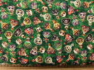 morris creative qt fabrics a haunting we will go quilt panel fabric shack malmesbury potions and skulls green 