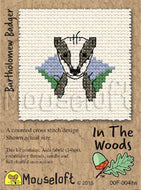 mouseloft in the woods bartholomew badger counted cross stitch embroidery fabric shack malmesbury