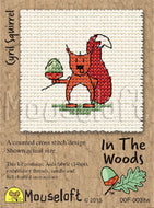 mouseloft in the woods cyril squirrel counted cross stitch embroidery fabric shack malmesbury