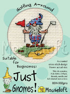 mouseloft just gnomes golfing around cross stitch kits fabric shack malmesbury