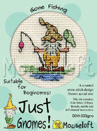 mouseloft just gnomes gone fishing cross stitch kits fabric shack malmesbury