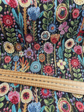 new world tapestry kew gardens botanical flowers flower ebony black fabric shack malmesbury