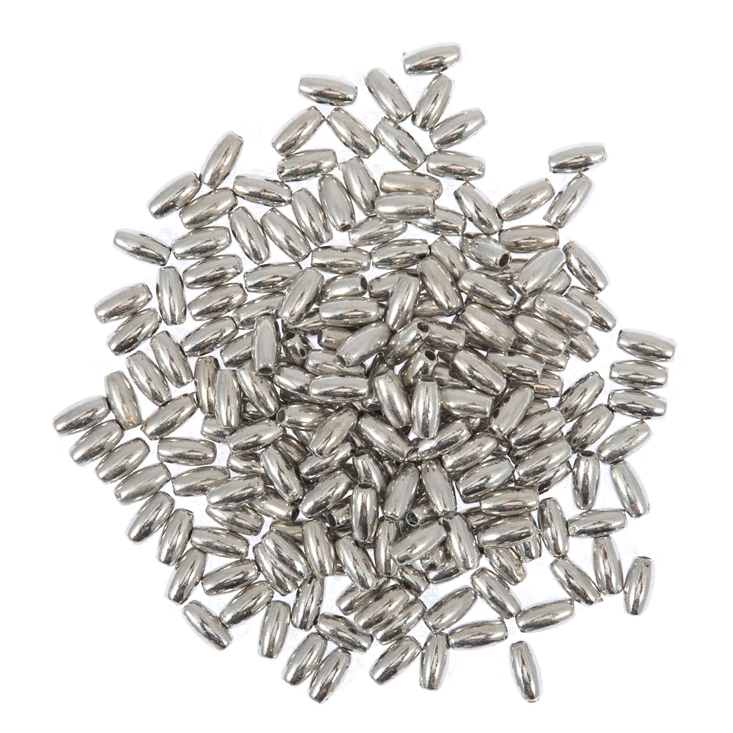 pearl oval beads 3x6mm 236_01 silver fabric shack malmesbury