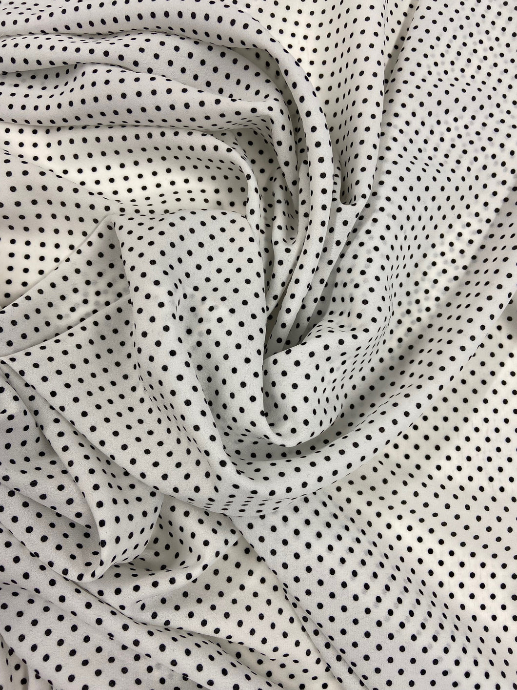 pin spot black white polka dot georgette fabric shack malmesbury 2
