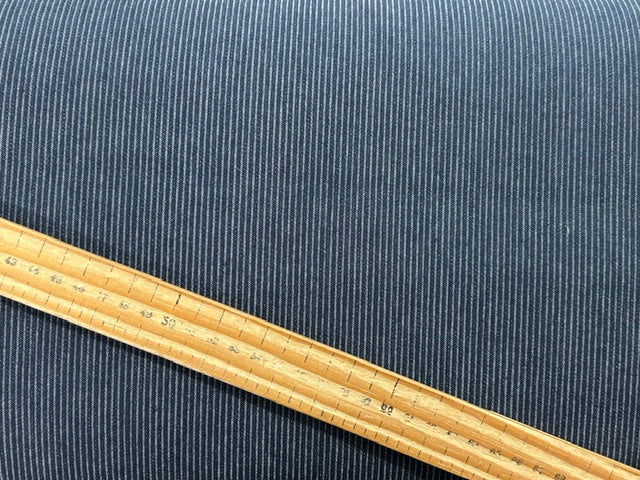 pin stripe pinstripe denim stretch navy blue fabric shack malmesbury
