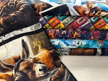 Play That Donkey Music for 3 Wishes by Jim Baldwin Mixtape Mule Cassette Tapes Cotton Fabric by the 1/4 Metre*