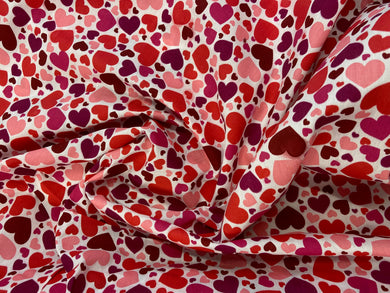polycotton heart hearts multi purple pink red fabric shack malmesbury