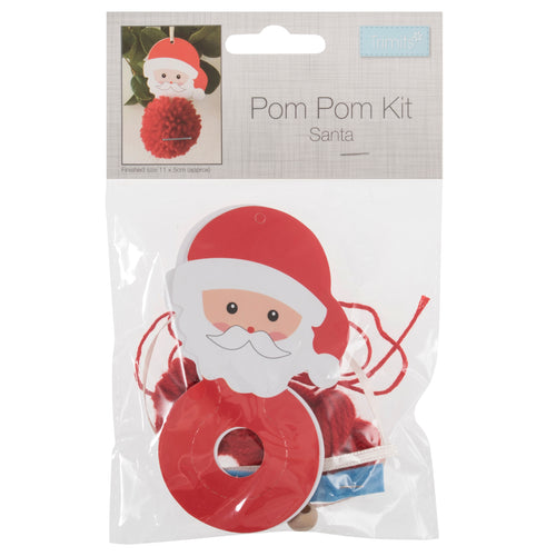pom pom kit father christmas santa trimits fabric shack malmesbury
