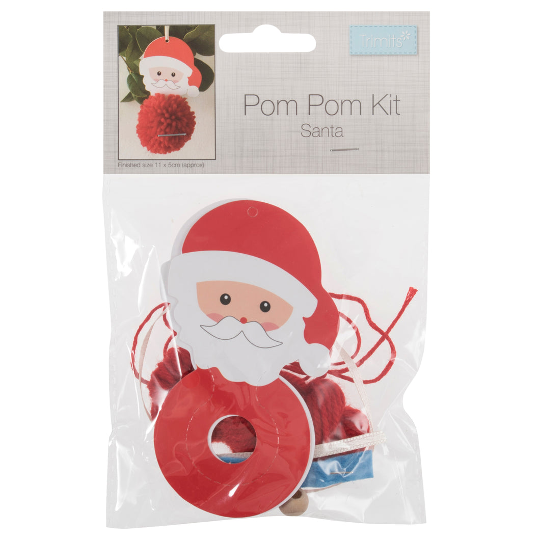pom pom kit father christmas santa trimits fabric shack malmesbury