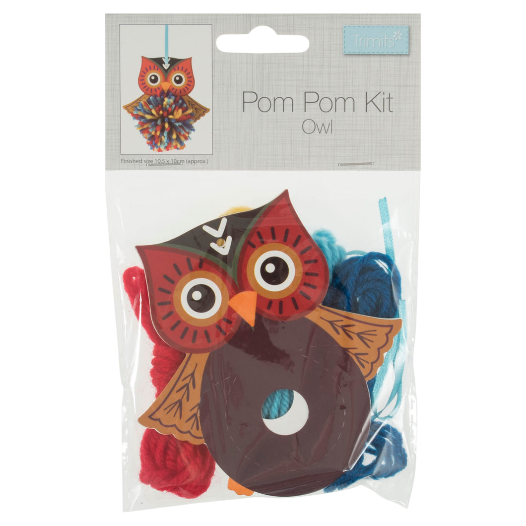 pom pom kit owl trimits fabric shack malmesbury