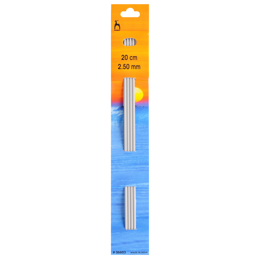 pony double point knitting needles pins 20cm 2.5cm yarn knit fabric shack malmesbury P36603