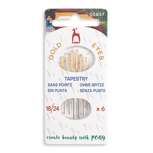 pony tapestry needlepoint needles gold eye 18-24 fabric shack malmesbury P05857