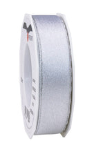 prasent glitter satin ribbon 25mm silver 601 metallic fabric shack malmesbury