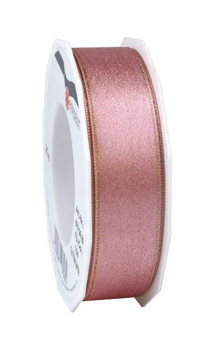 prasent glitter satin ribbon 25mm rose gold 021 metallic fabric shack malmesbury