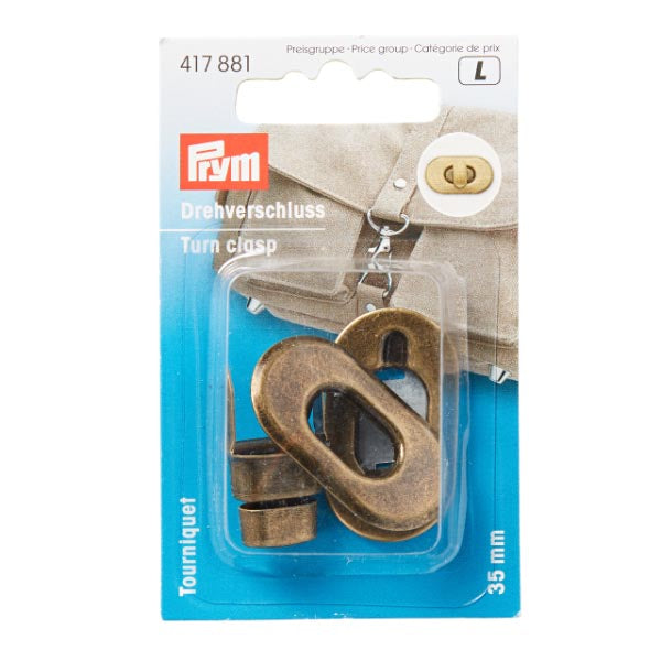 prym turn clasp brass 35mm bag making accessories fabric shack malmesbury