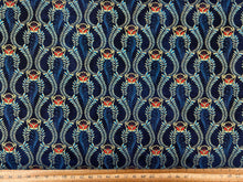 robert kaufman studio rk golden feathers rosebud navy blue metallic cotton fabric shack malmesbury