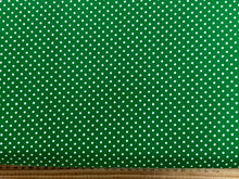 rose and hubble polka dots cotton fabric shack malmesbury emerald green